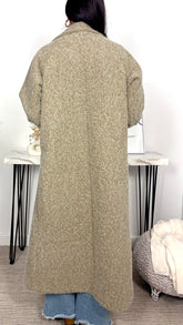 Abrigo Doble Botonadura Topo